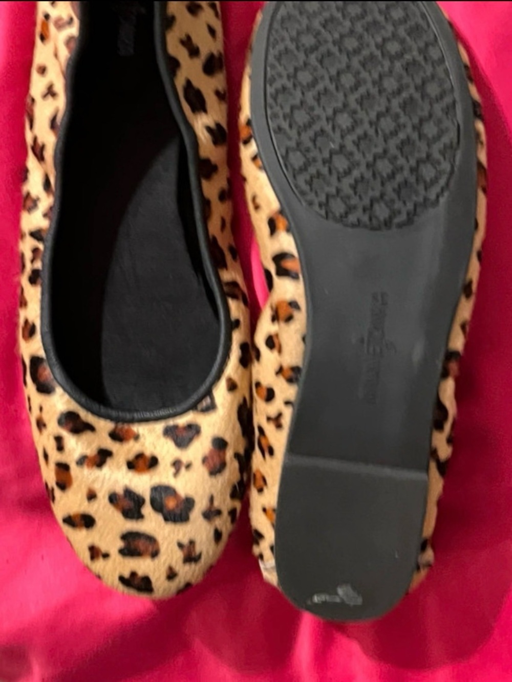 Minnetonka Leopard Print Ballet Flats - Black & Brown